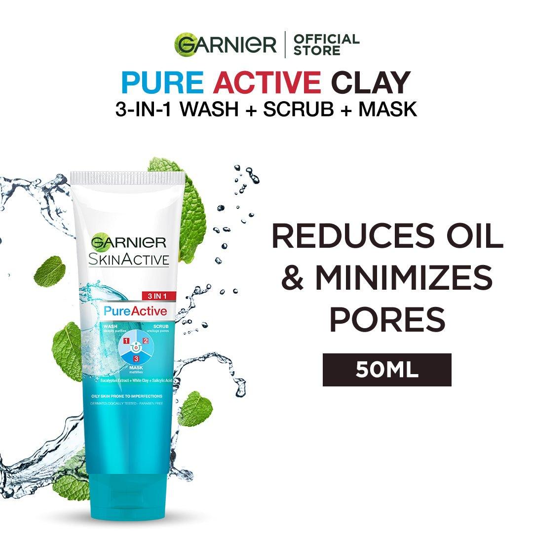 Garnier Skin Active 3 In 1 Pure Active Face Wash 50 Ml