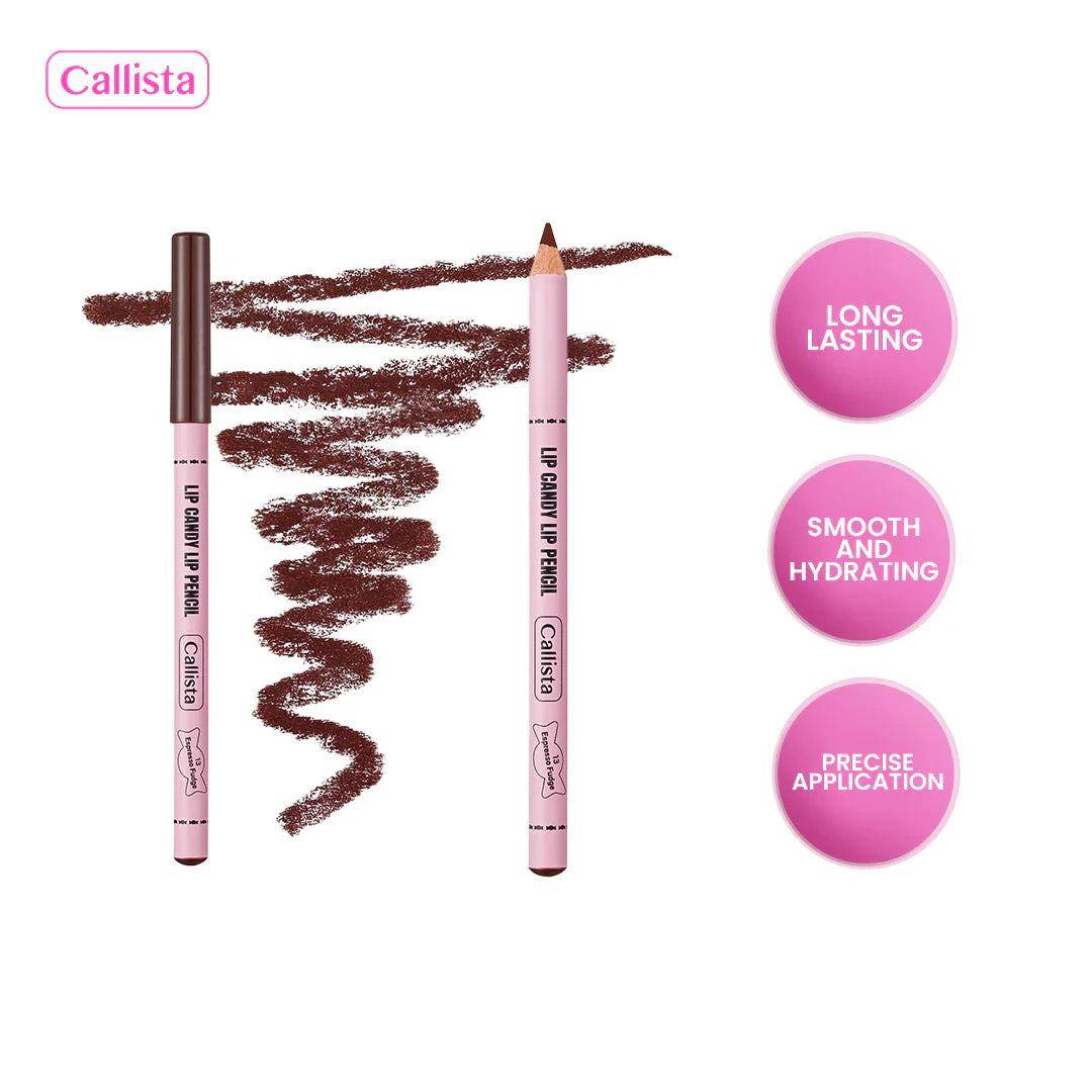 Callista Beauty - Lip Candy Lip Pencil - 13 Espresso Fudge - Brown
