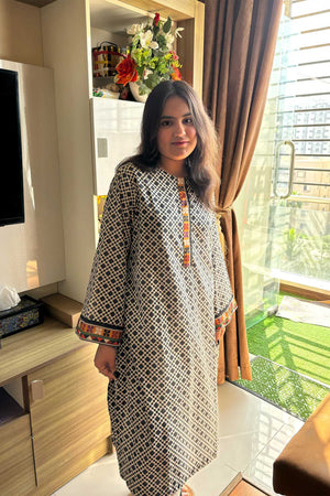 Urban Cut 2 Piece Cotton Printed Suit