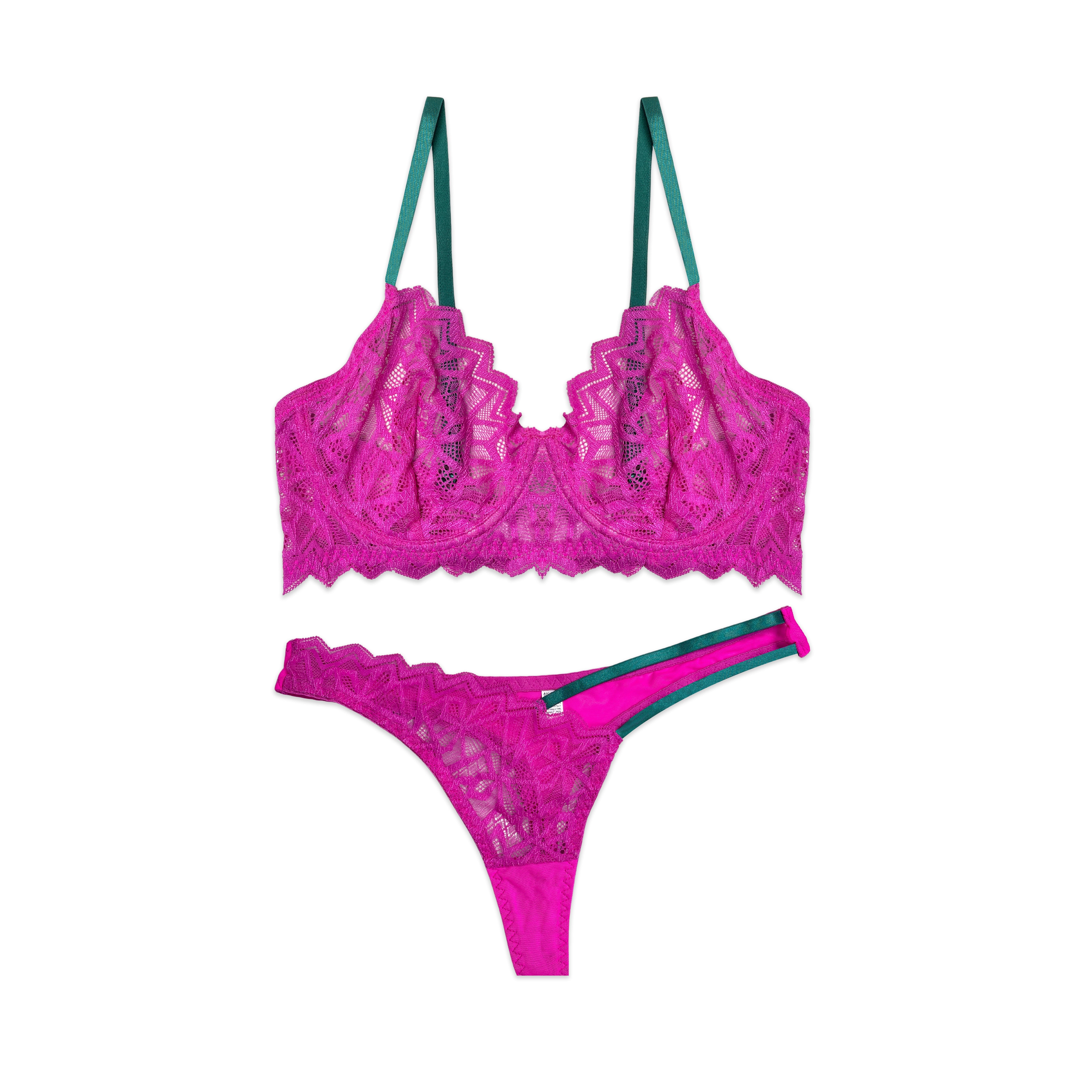 Non Padded Bra Set - Blush Ivy