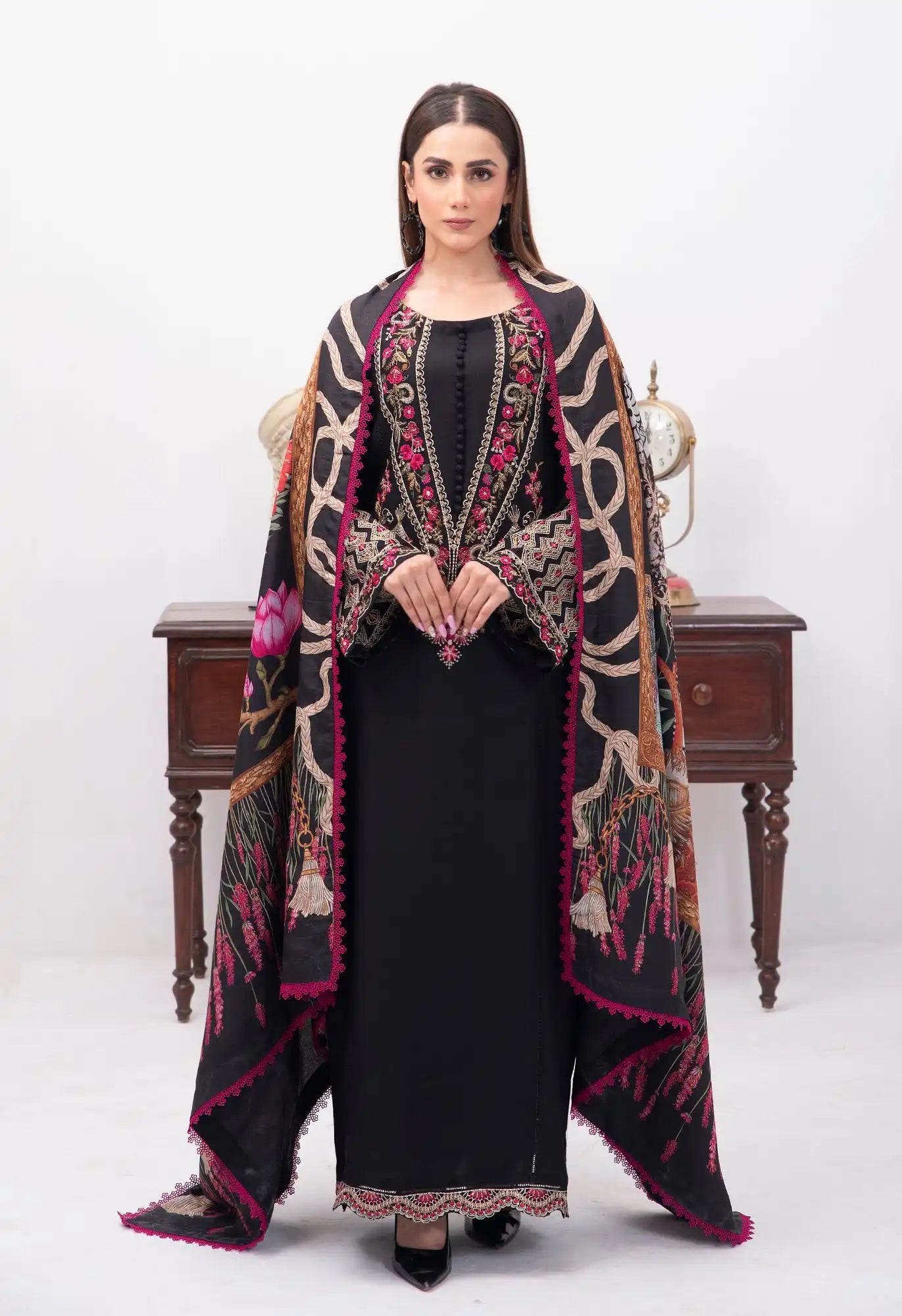 Dilkash By Inara Stitched 3 Piece Winter Suit-ESTELLE DR-03