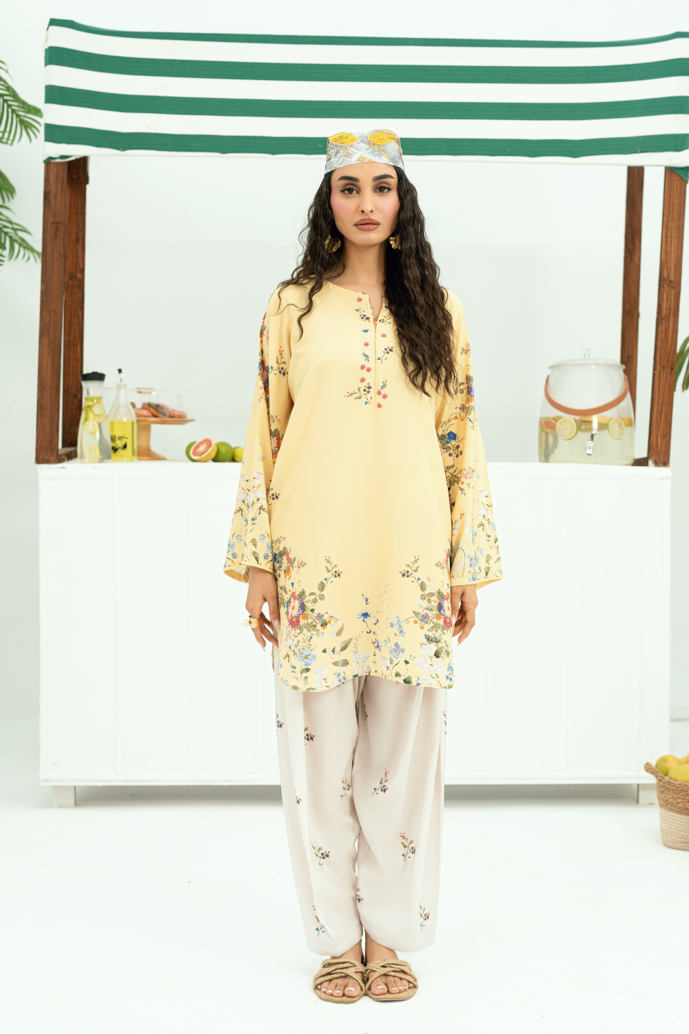 Raha By Amal Stitched Co Ords Cambric Vol-01 Collection'2025-SunFlower