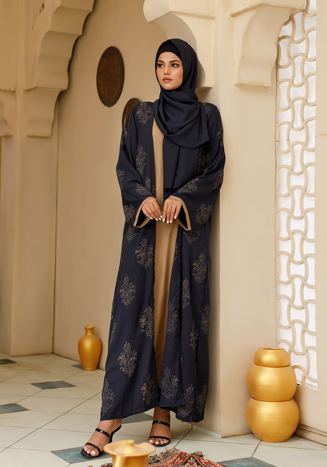 Hijabi.Pk Deep indigo Abaya