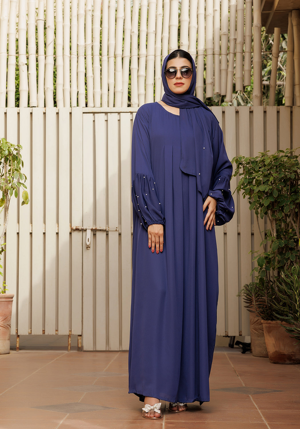 Hijabi.Pk Royal Navy Blue Abaya