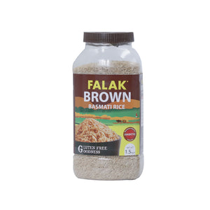 Falak Brown Basmati Rice 1.5kg Jar - Snapcart.pk