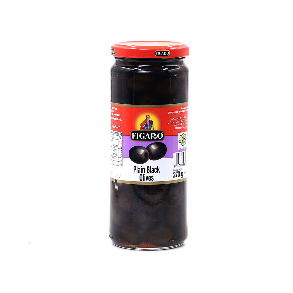 Figaro Plain Black Olives 450g