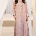 Lamhay By Shamooz Unstitched 3 Piece Luxury Chiffon Formals Suit-Tea Rose SU-158