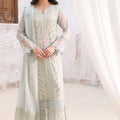 Lamhay By Shamooz Unstitched 3 Piece Luxury Chiffon Formals Suit-Cloud Gray SU-160