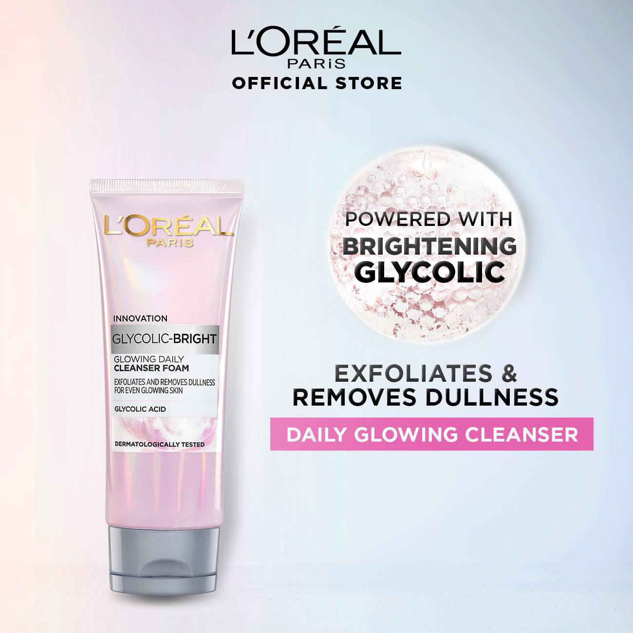 L'Oreal Paris Glycolic Bright Glowing Daily Face Wash 100ml - My Store