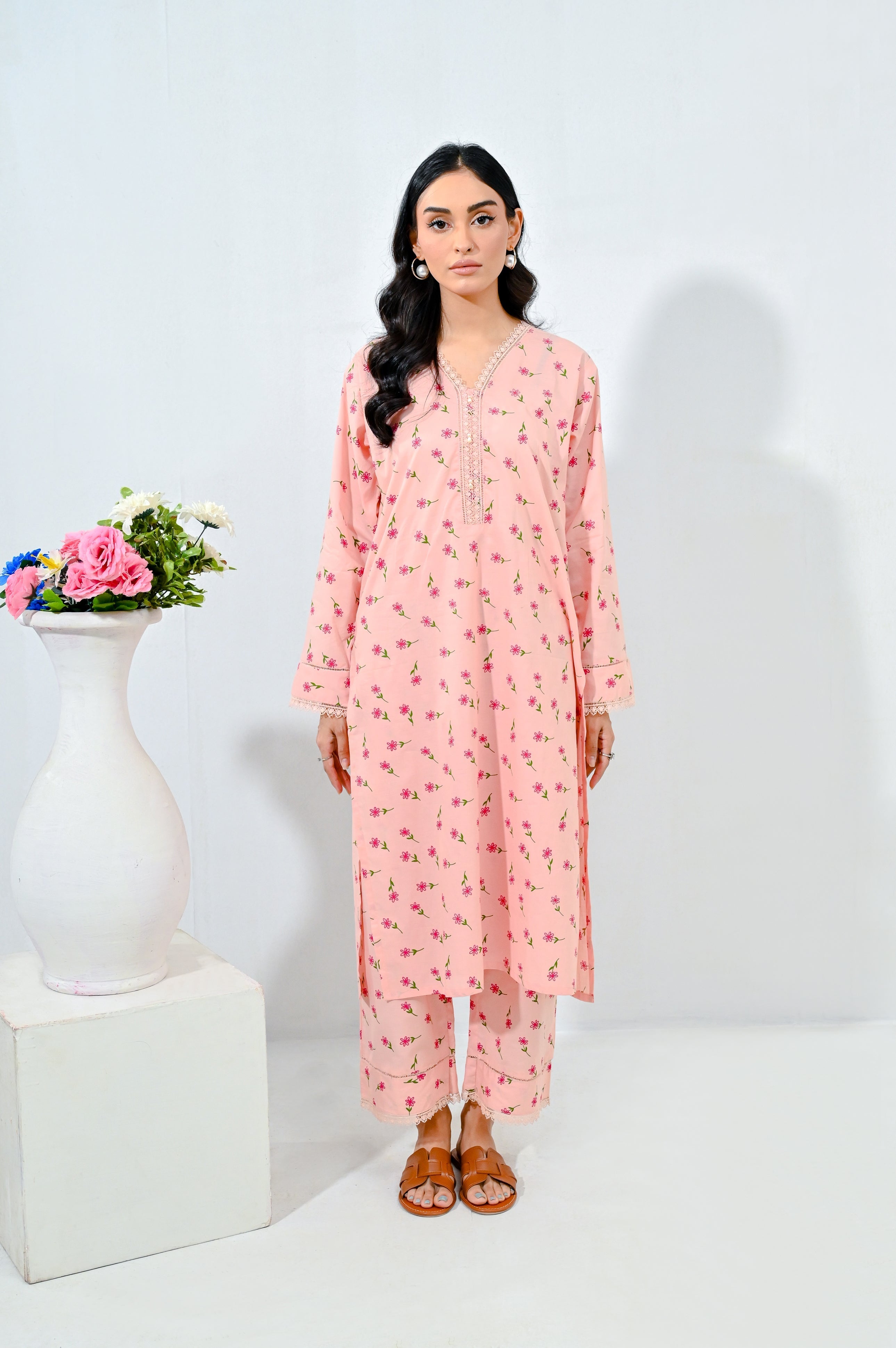 Print Power By Mashrib Stitched 2 Piece Summer Suit-Radiance - 2pc