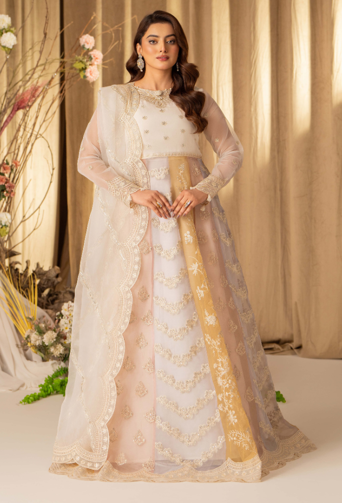 House Of Chiffon By Humdum Unstitched 3 Piece Luxury Formals Suit-D16