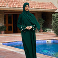 Abaya.Pk Green Floral Embroidery Abaya | Velora
