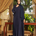 Abaya.Pk Loop Button Blue Abaya