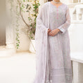 Lamhay By Shamooz Unstitched 3 Piece Luxury Chiffon Formals Suit-Lilac Ash SU-156
