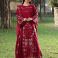 Tales Of Petals By Sardinia Unstitched 3 Piece Luxury Summer Suit-FLORAL FUCHSIA