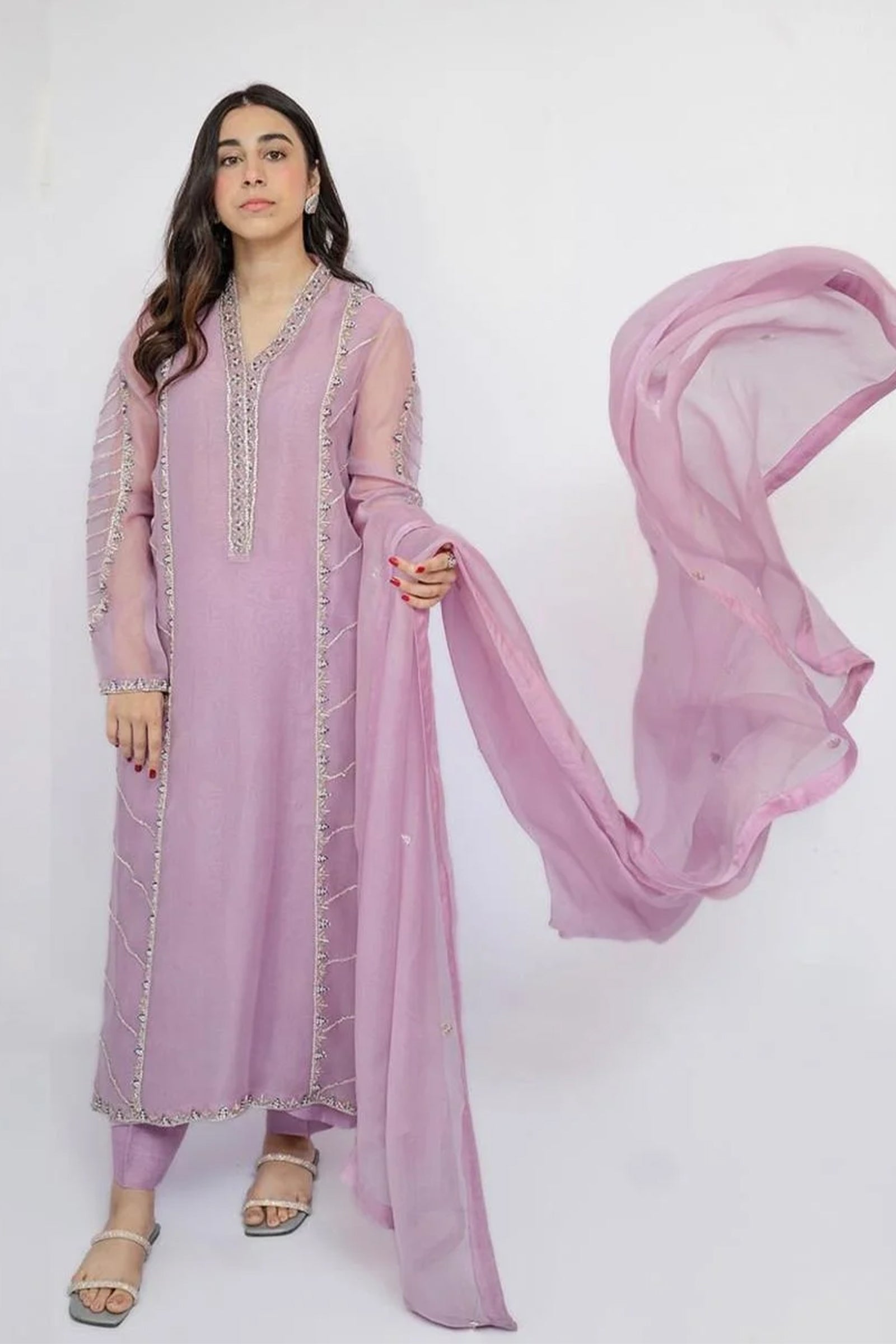 Luna By Mariam Malik Stitched 2 Piece Luxe Silk Pret Collection'2025-Luna- Luxury Pret' - 18