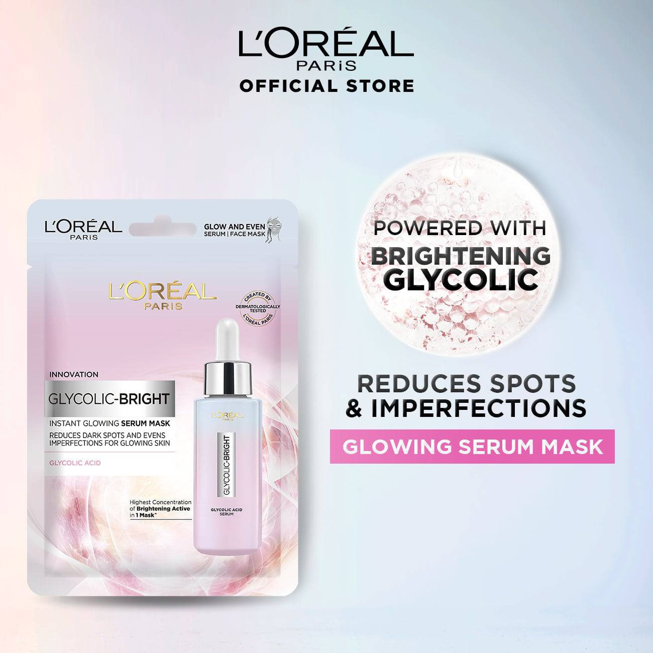 L'Oreal Paris Glycolic Bright Instant Glowing Serum Mask - My Store