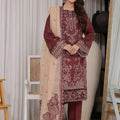 Dressline Un Stitched 3 Pcs Premium ChikankariEmb Viscose Zari Collection