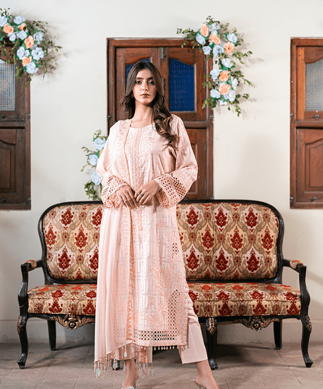 Baad-E-Naubahaar By Kaanthaa Unstitched 3 Piece Summer Suit-Gulaab Unstitched Embroidered Suit (3-Piece)