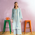 Monsoon By Kaanthaa Stitched 2 Piece Summer Suit-Cloud Whisper