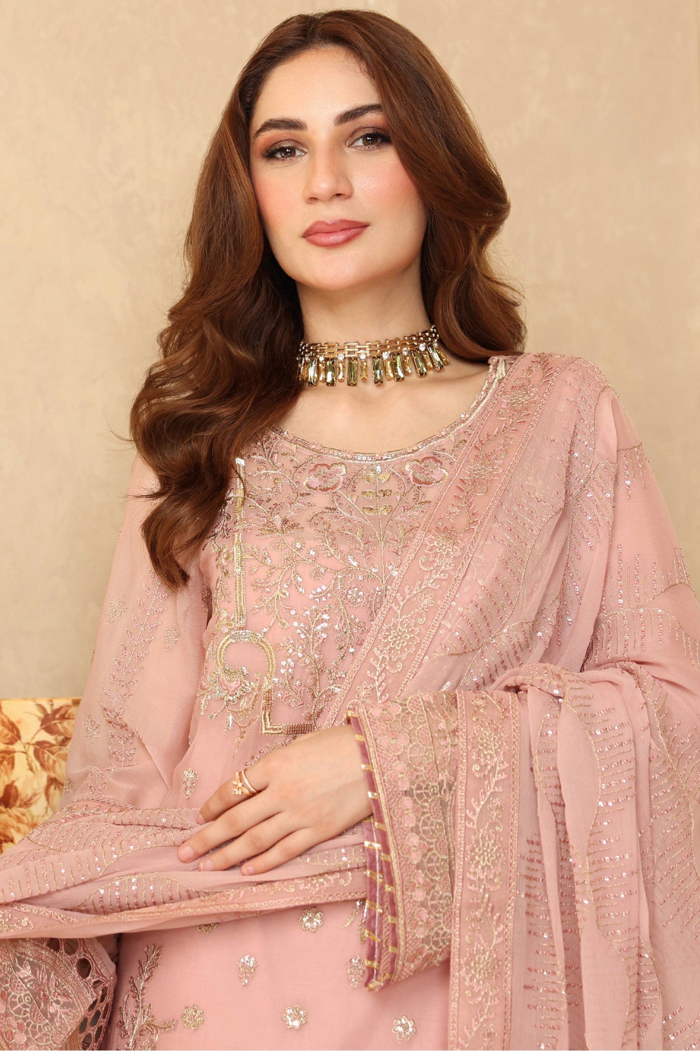 Sonehri by Ramsha Unstitched 3 Piece Chiffon Vol-02 Collection'2025-BB-201