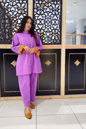 Urban Cut 2 Piece Cotton Embroidered Co-Ord Set