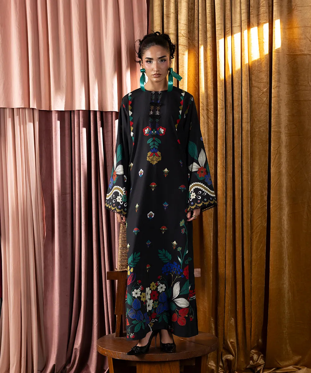 Print Therapy By Mazil Stitched Kaftan Suit-Viola