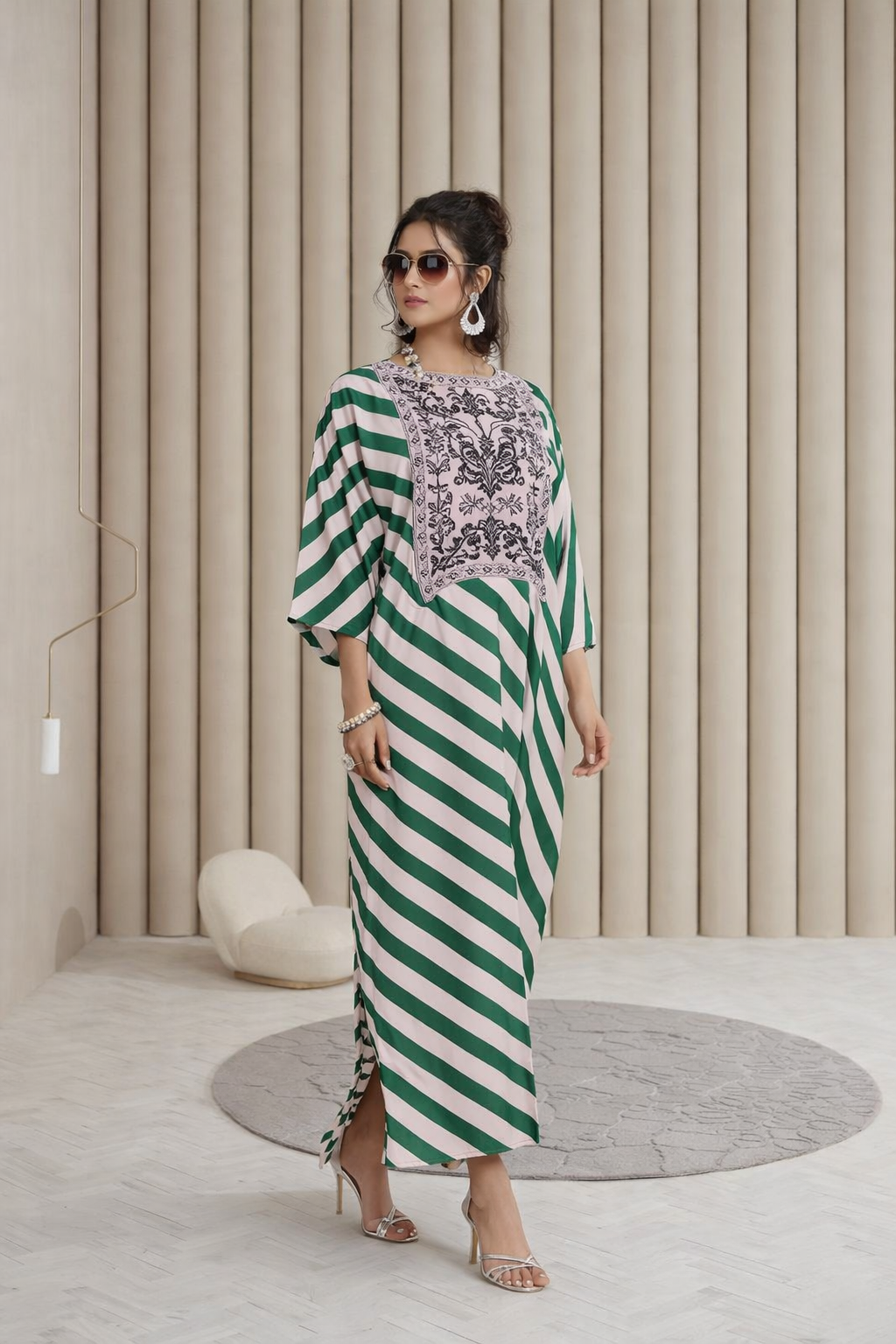 Luxe Noir by Madiha Gohar Stitched Summer Suit-Pink Meadow