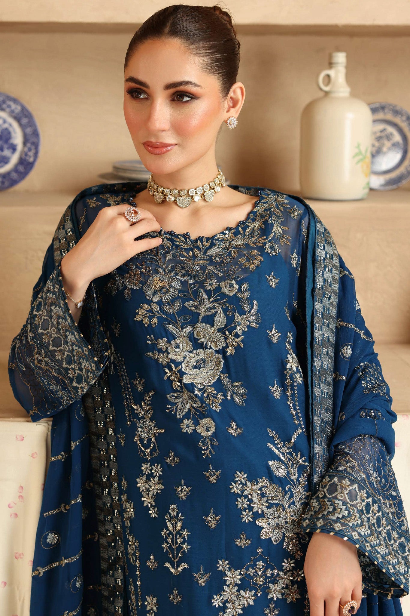 Sonehri by Ramsha Unstitched 3 Piece Chiffon Vol-02 Collection'2025-BB-202