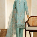 Muse By HZ Stitched 3 Piece Emb Cotton Slub Vol-03 Collection'2025-SSE-203-Aqua