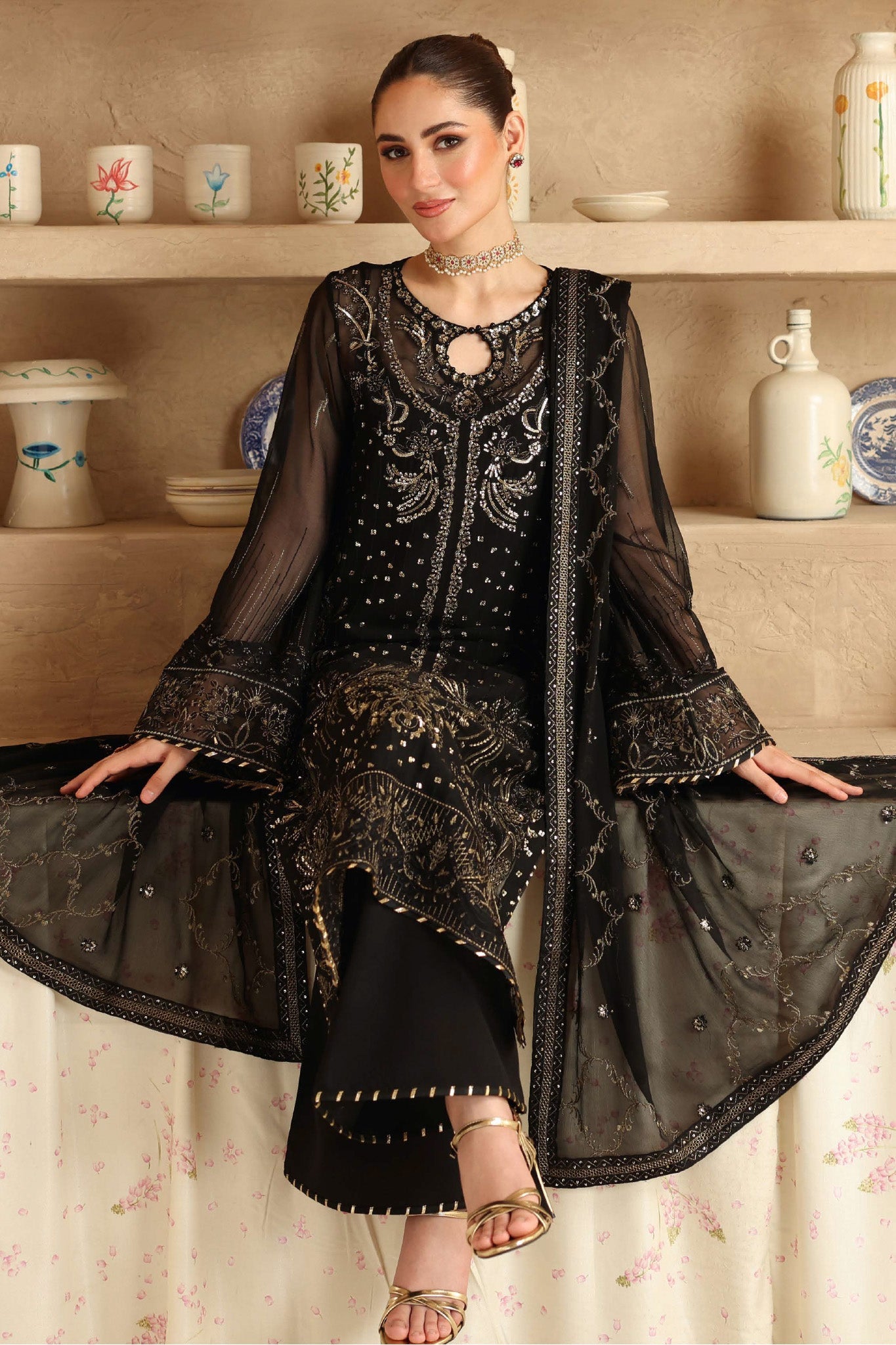 Sonehri by Ramsha Unstitched 3 Piece Chiffon Vol-02 Collection'2025-BB-206