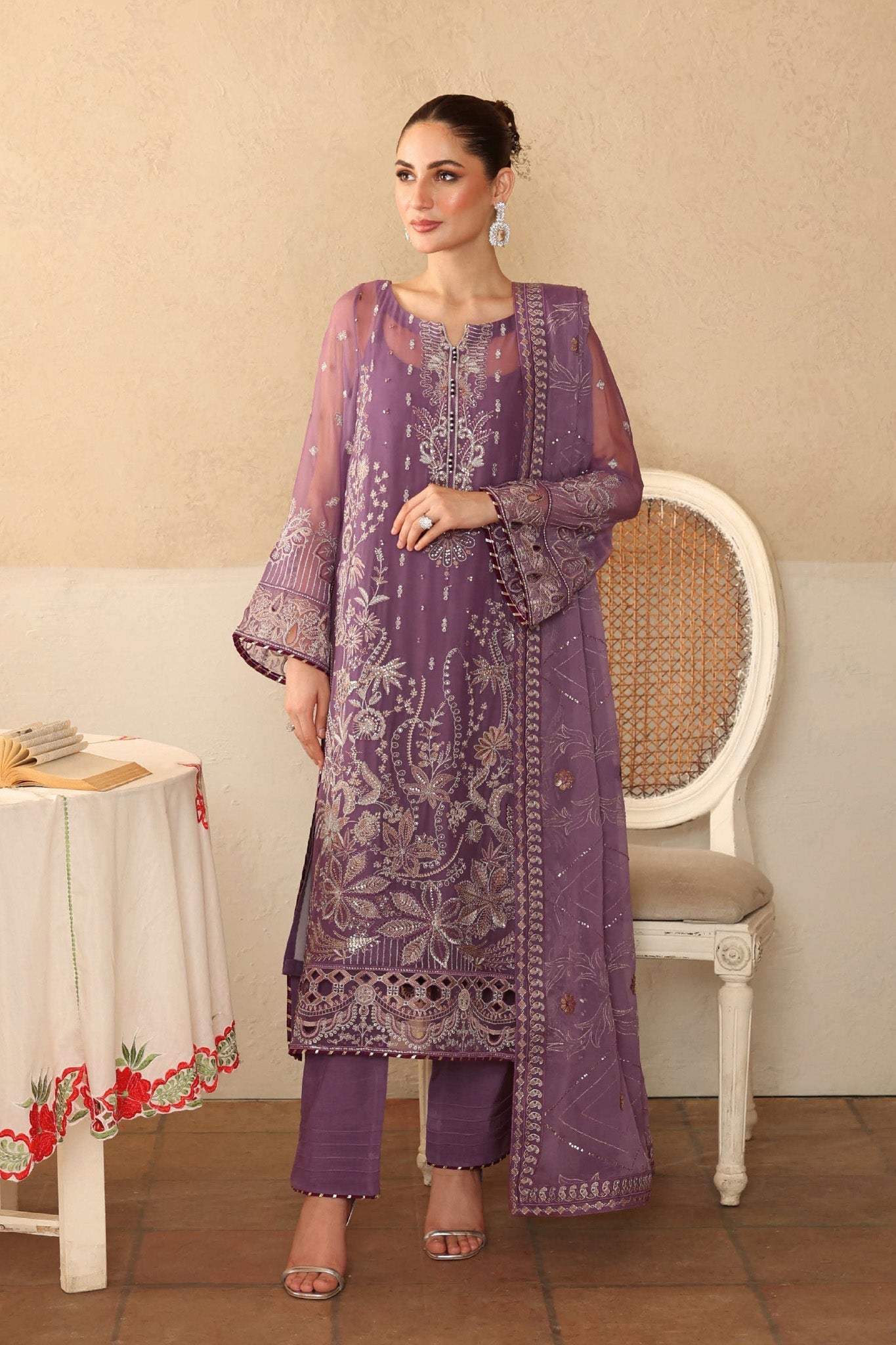 Sonehri by Ramsha Unstitched 3 Piece Chiffon Vol-02 Suit-BB-207