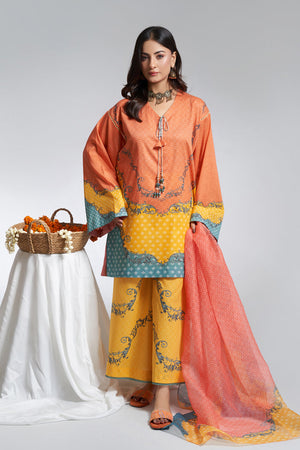 The Affordables By Mariam Malik Unstitched 3 Piece Digital Printed Lawn Collection'2025-Amber