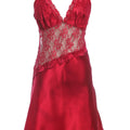 BLS Halette Silk And Chantilly Nighty Burgundy