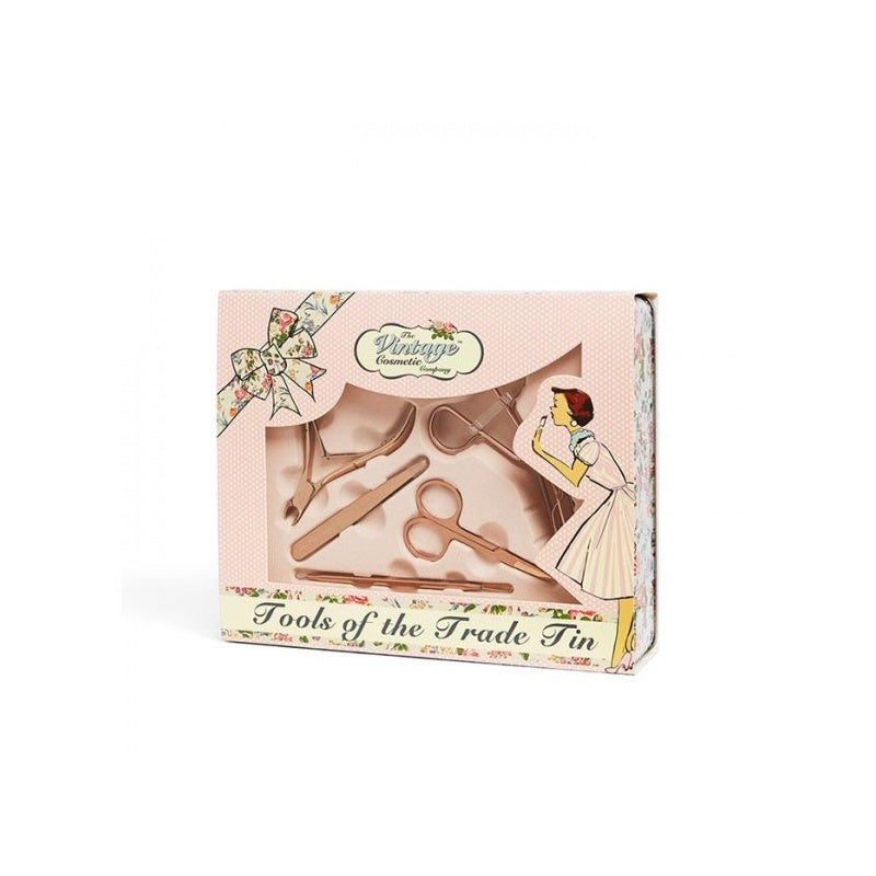 The Vintage Cosmetic Company Tools Of The Trade Tin 5 Piecs Set
