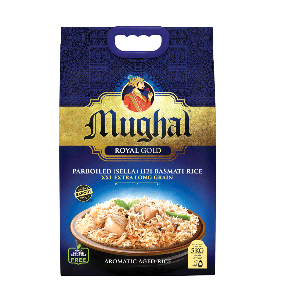Mughal Royal Gold Parboiled Sella Basmati Rice 5kg