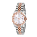 Michael Fellini Two-tone Stainless Steel Silver Dial Quartz Watch for Ladies - MF2222-5