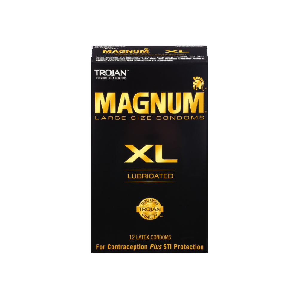 Trojan Magnum Xl Lubricated Condoms 12s - Snapcart.pk