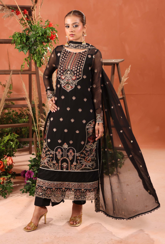 Heer By Humdum Stitched 3 Piece Formals Vol-02 Suit-D05