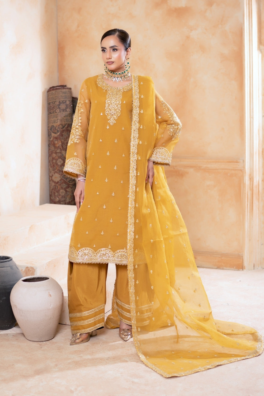 Mastani By Gulmina Stitched 3 Piece Luxury Formals Suit-Noor