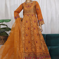 Bin Saeed Stitched 3 Piece Luxury Emb Frock Collection'2025-ZEF-2301-Mustard