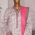 Bin Saeed Stitched 3 Piece Printed Cotton Vol-03 Collection'2025-WC-2425-Gray