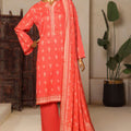 Bin Saeed Stitched 3 Piece Printed Lawn Collection'2025-NSM-2430-Orange