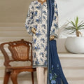 Bin Saeed Stitched 3 Piece Printed Lawn Collection'2025-NSM-2433-White