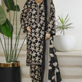 Bin Saeed Stitched 3 Piece Printed Lawn Collection'2025-NSM-2437-Black