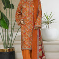 Bin Saeed Stitched 3 Piece Printed Lawn Collection'2025-NSM-2438-Mustard