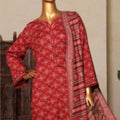 Bin Saeed Stitched 3 Piece Printed Lawn Collection'2025-NSM-2439-Maroon