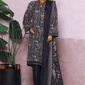 Bin Saeed Stitched 3 Piece Exclusive Printed Khaddar Vol-06 Collection'2025-WK-2453-Black