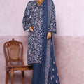 Bin Saeed Stitched 3 Piece Exclusive Printed Khaddar Vol-06 Collection'2025-WK-2455-Blue