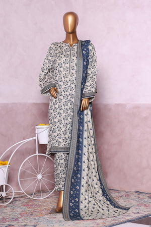 Bin Saeed Stitched 3 Piece Exclusive Printed Khaddar Vol-06 Collection'2025-WK-2458-Skin